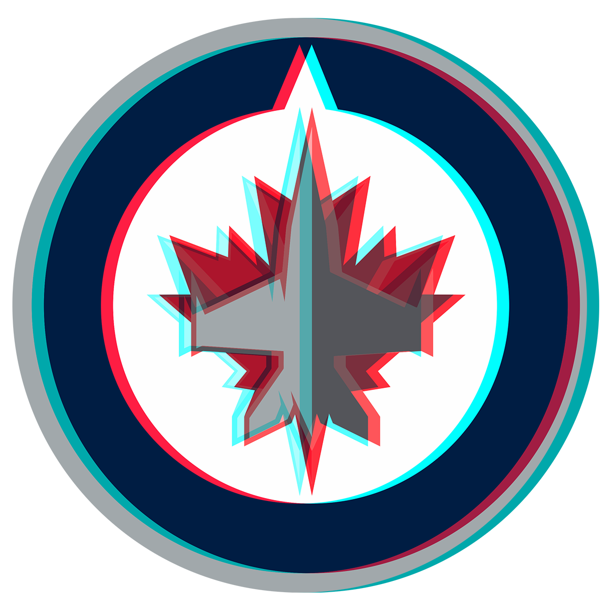 Phantom Winnipeg Jets logo vinyl decal